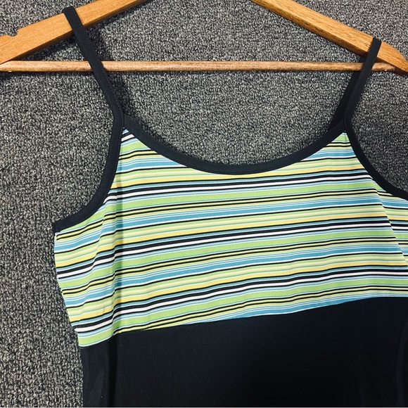 Vintage Made in USA Striped and Black Mini Dress, Women’s M - Picture 2 of 5
